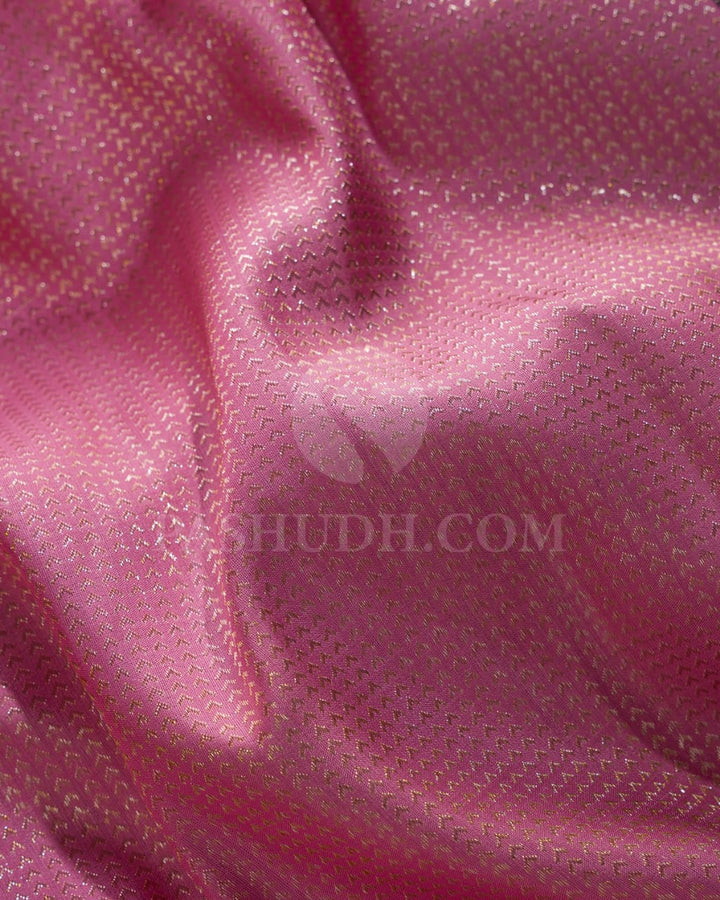 Baby Pink & Egg Plant Shade Kanjivaram Silk Saree-S1070(H)