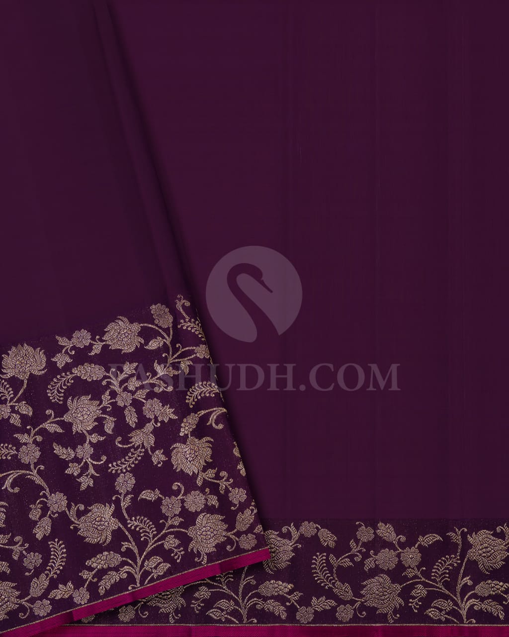 Baby Pink & Egg Plant Shade Kanjivaram Silk Saree-S1070(H)