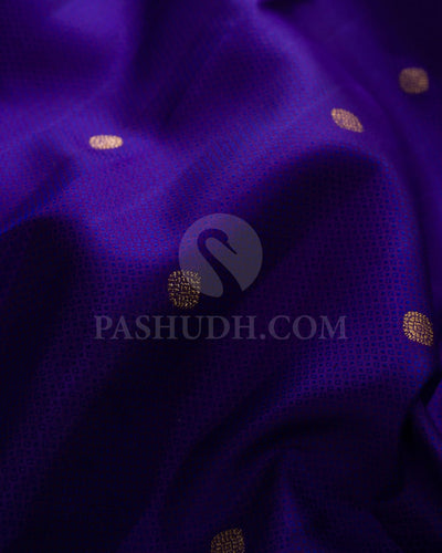 Royal Blue & Magenta Kanjivaram Silk Saree-S1433(B)