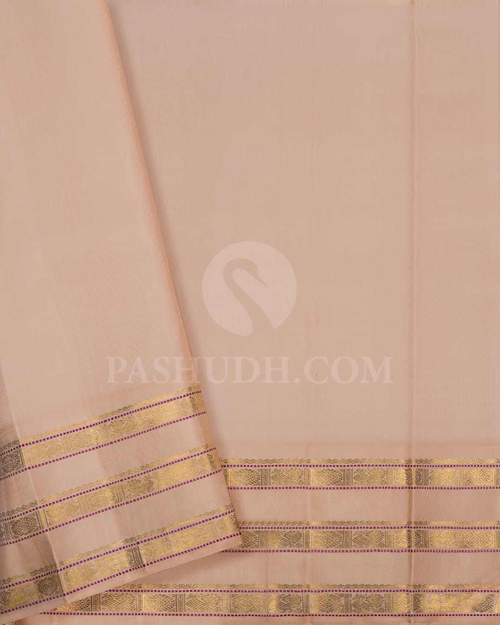 Maroon & Cream Kanjivaram Silk Saree-A8