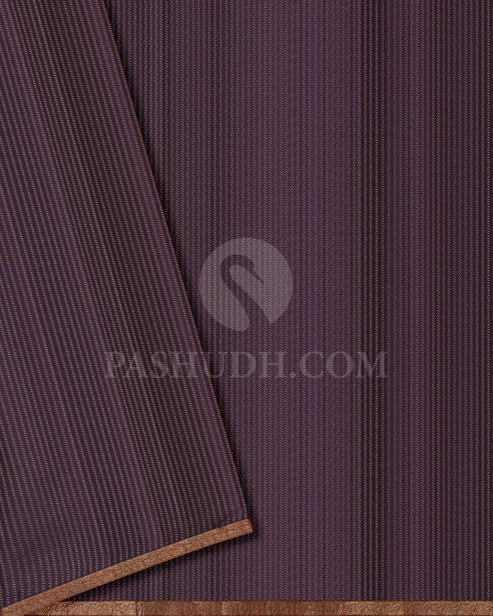 Heather Purple Kanjivaram Silk Saree-DJ356(A)