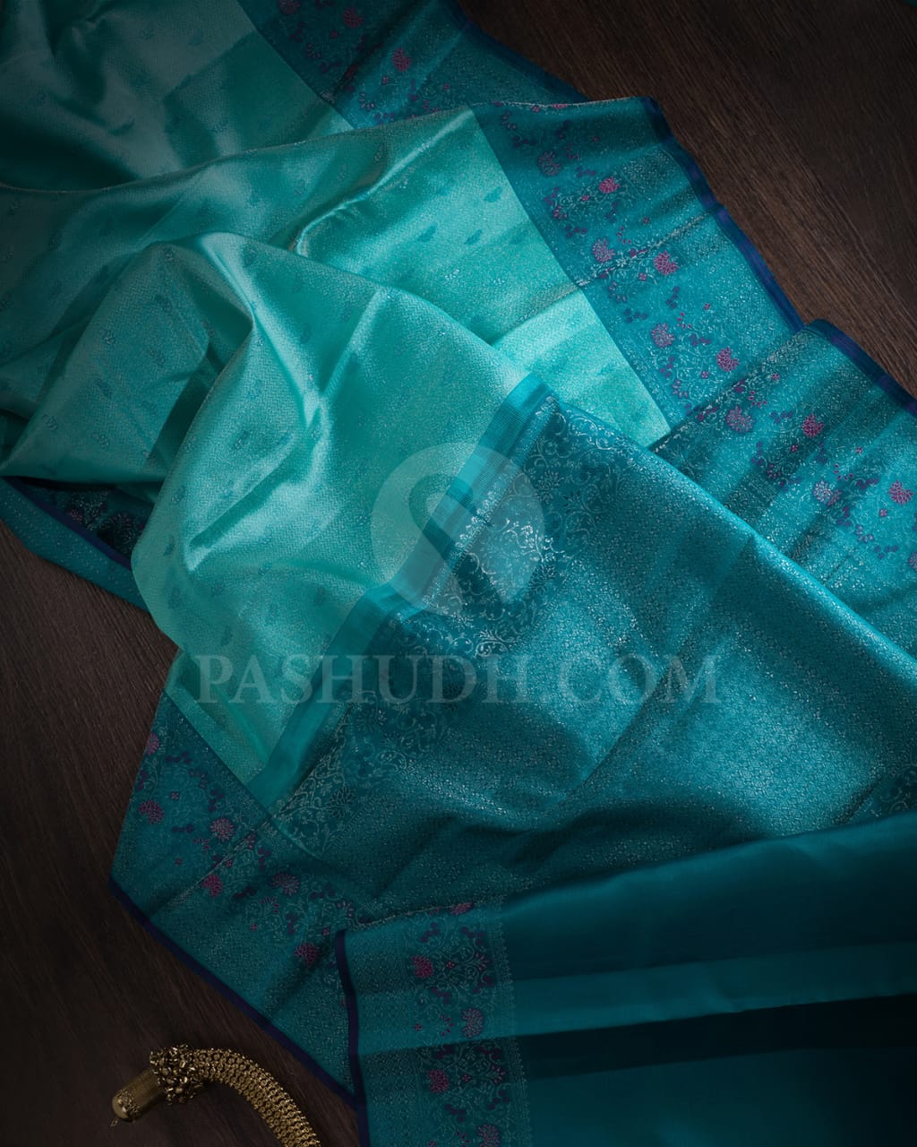 Sky Blue & Anandha Blue Kanjivaram Silk Saree-DJ358(A)