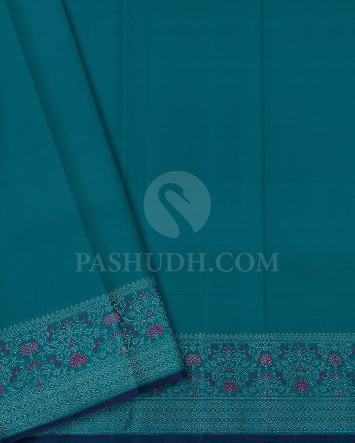 Sky Blue & Anandha Blue Kanjivaram Silk Saree-DJ358(A)