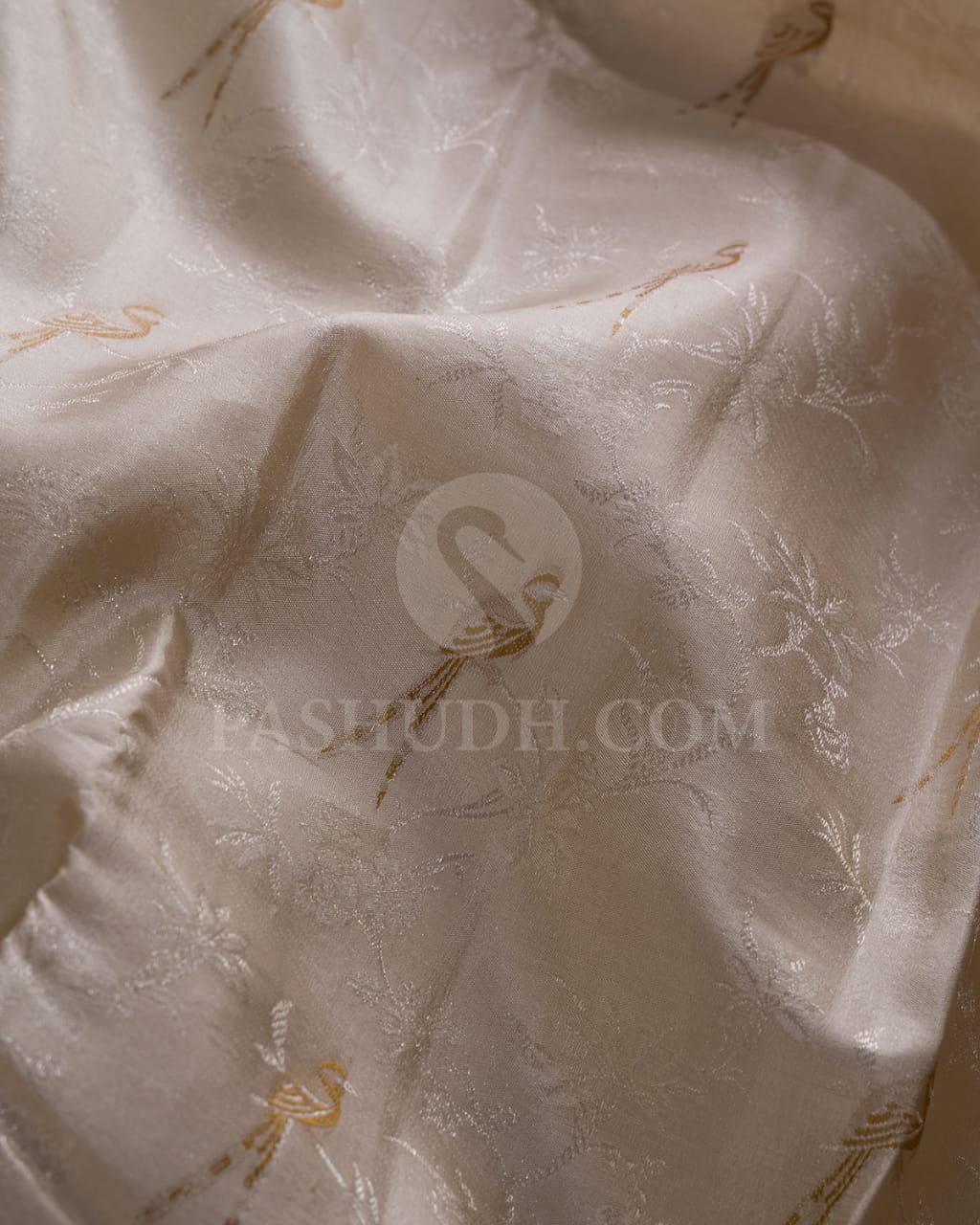 Cream Kanjivaram Silk Saree-DJ348(C)