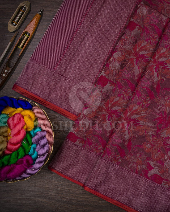 Wine Kanjivaram Silk Saree-DJ355(D)