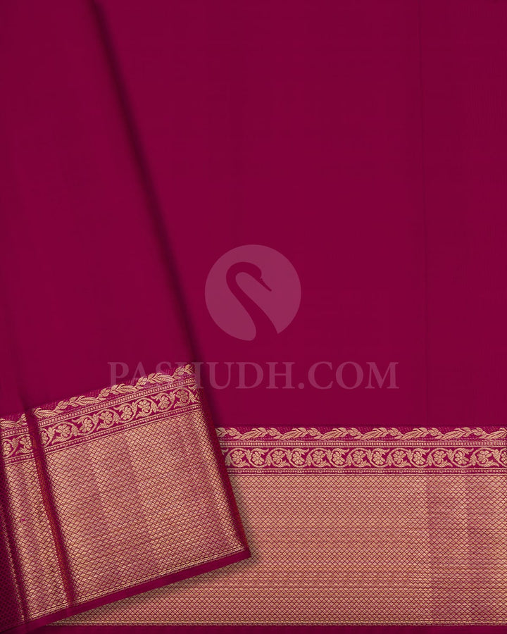 Rasberry Pink & Light Pink Kanjivaram Silk Saree-D621(B)