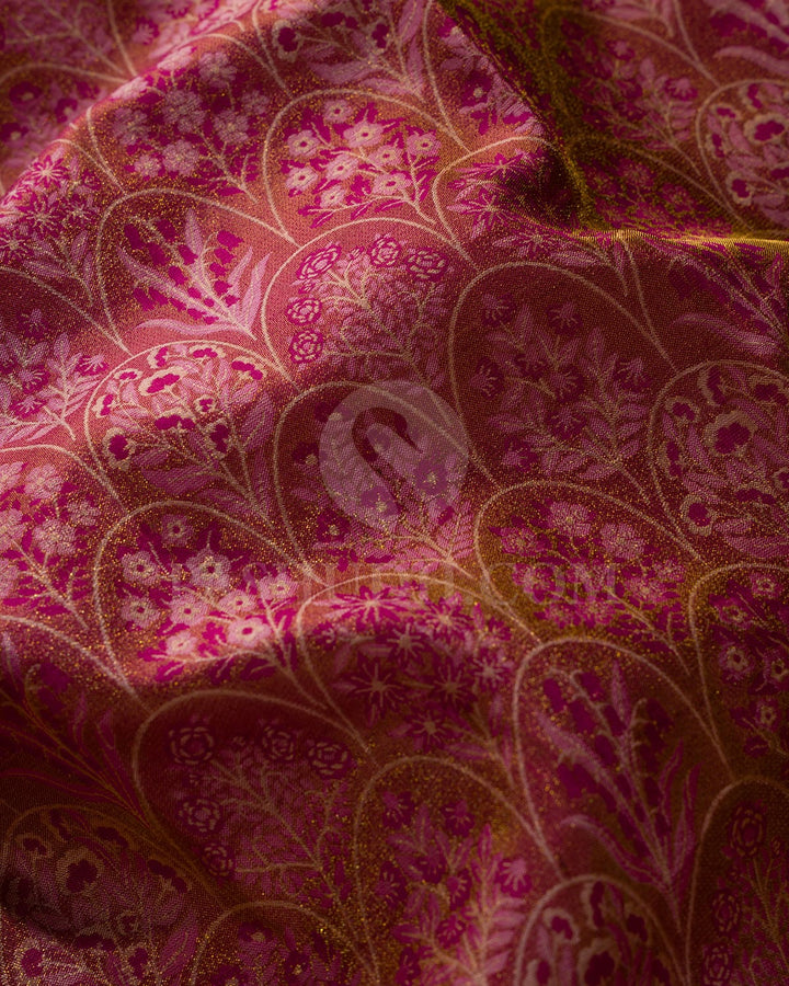 Rasberry Pink & Light Pink Kanjivaram Silk Saree-D621(B)