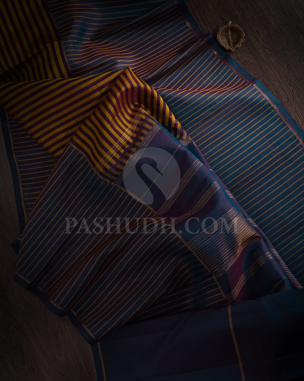 Beige & Brown Kanjivaram Silk Saree-I8