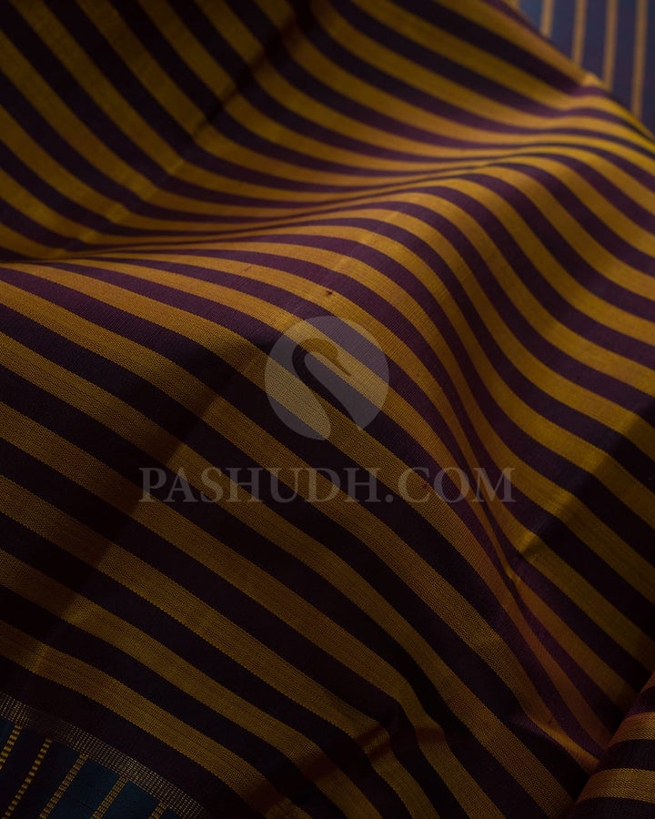 Beige & Brown Kanjivaram Silk Saree-I8