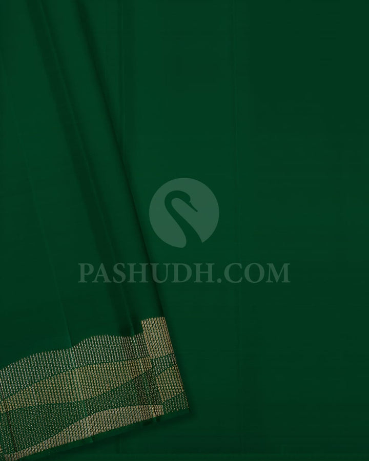 Red & Bottle Green Kanjivaram Silk Saree-S1417(B)