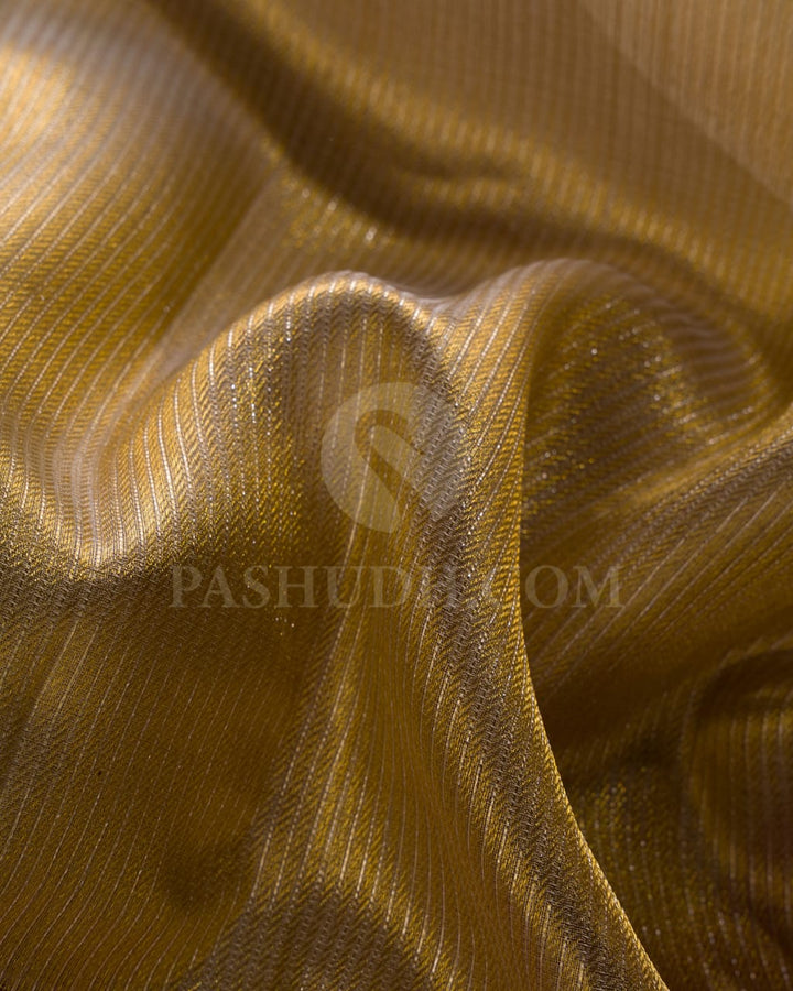 Gold And Magenta Organza Shimmer Kanjivaram Silk Saree-S1332(C)