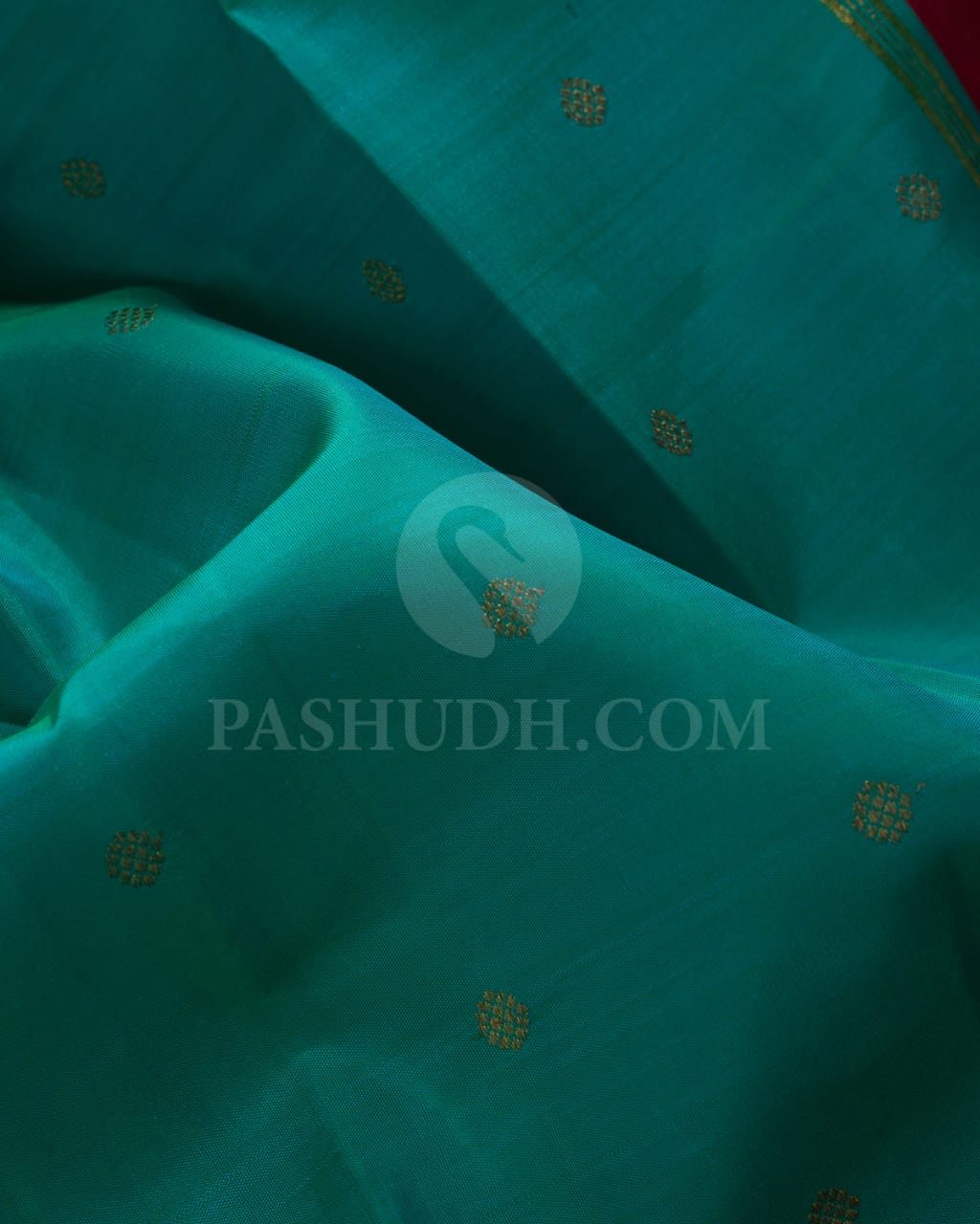 Turquoise Blue & Pink Kanjivaram Silk Saree-H10