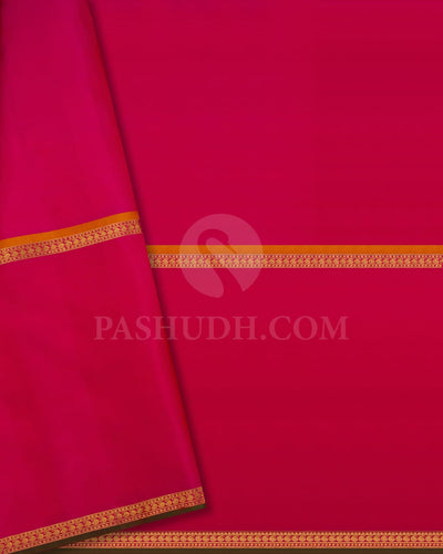 Turquoise Blue & Pink Kanjivaram Silk Saree-H10
