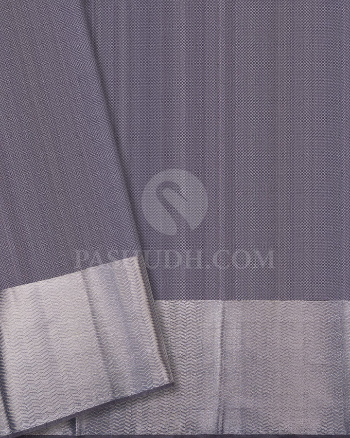 Silver Grey Kanjivaram Silk Saree-D623(A)