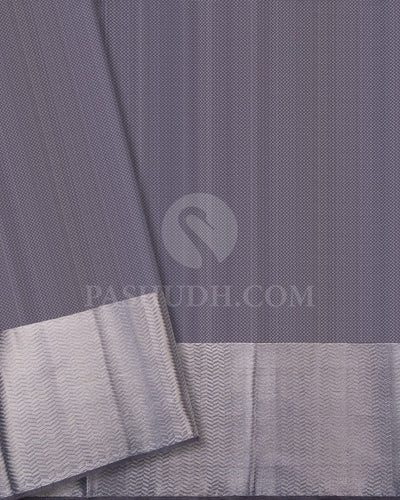 Silver Grey Kanjivaram Silk Saree-D623(A)