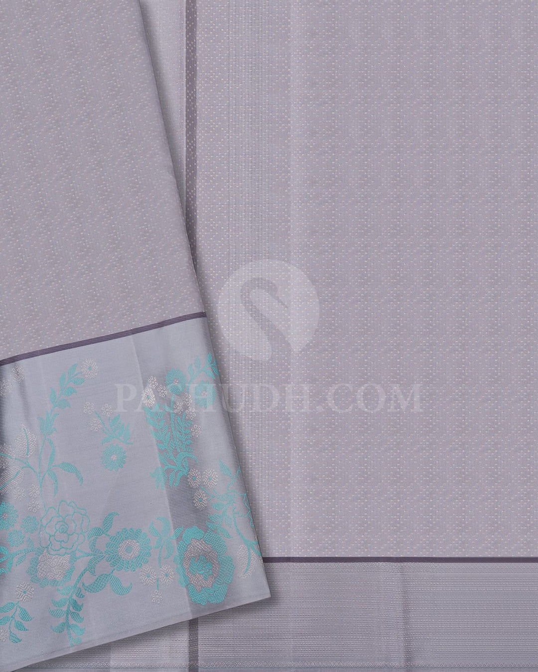 Sky Blue & Grey Kanjivaram Silk Saree-DJ344(F)