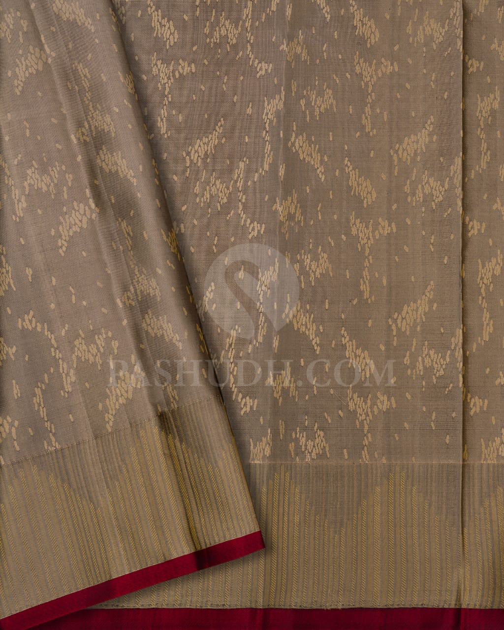 Black & Beige Kanjivaram Silk Saree-D601(D)