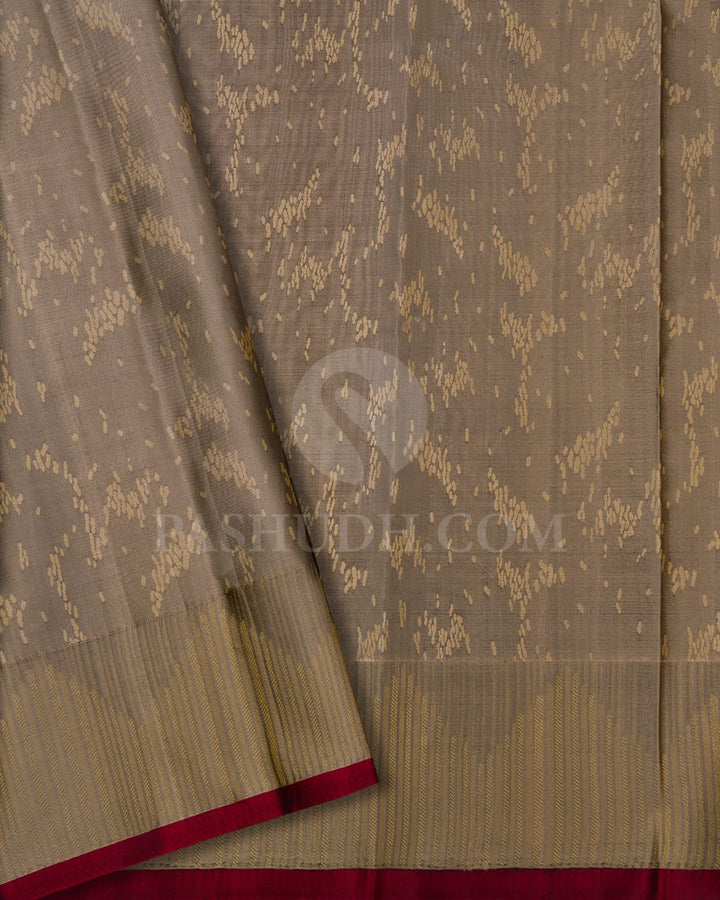 Black & Beige Kanjivaram Silk Saree-D601(D)
