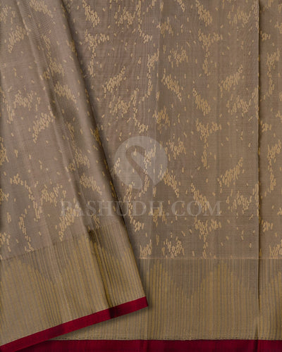 Black & Beige Kanjivaram Silk Saree-D601(D)