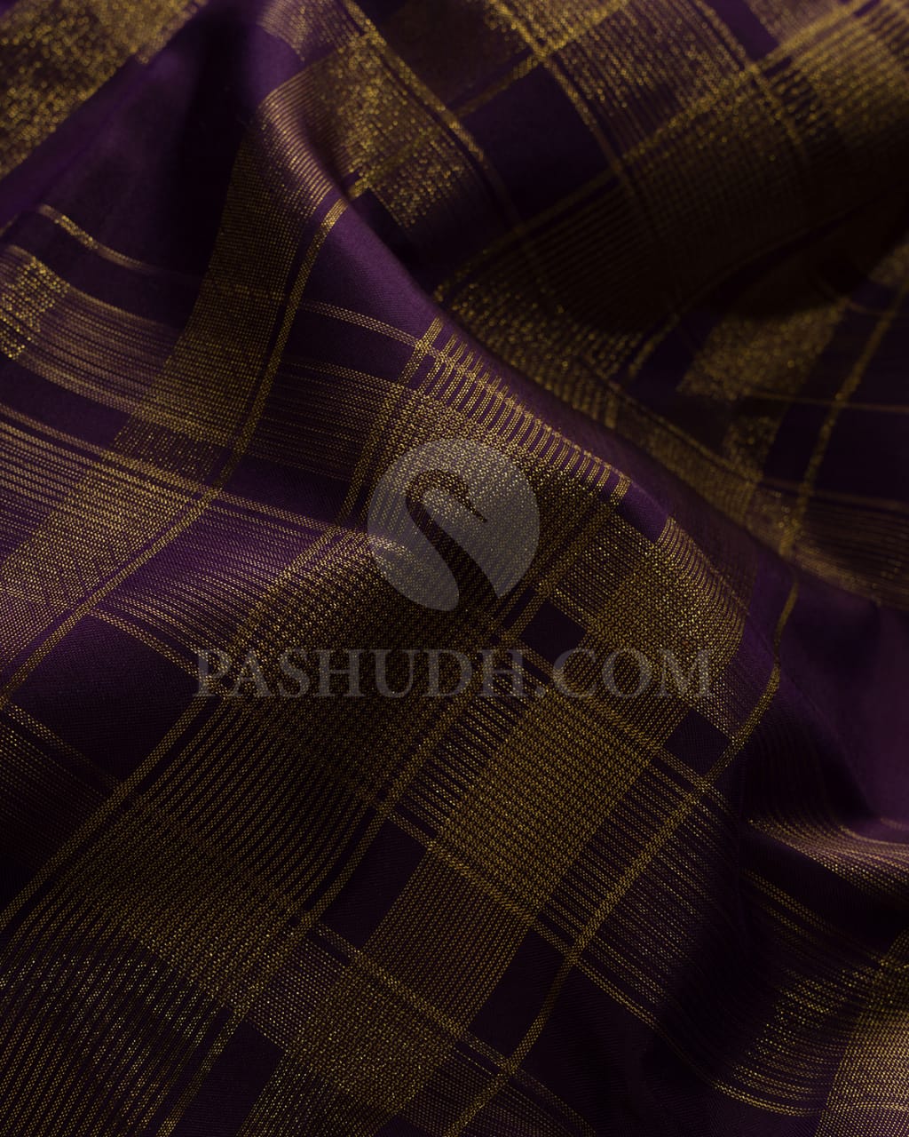Purple Pure Zari Kanjivaram Silk Saree With Shimmer Paithani Border - P178(A)