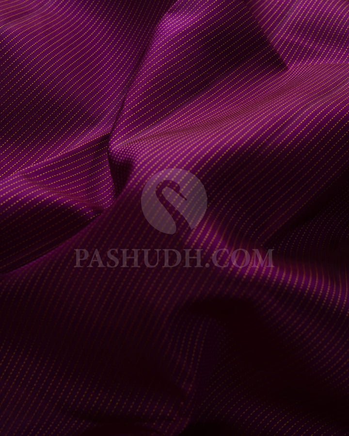 Magenta, Rani Pink & Dark Green Kanjivaram Silk Saree-I5