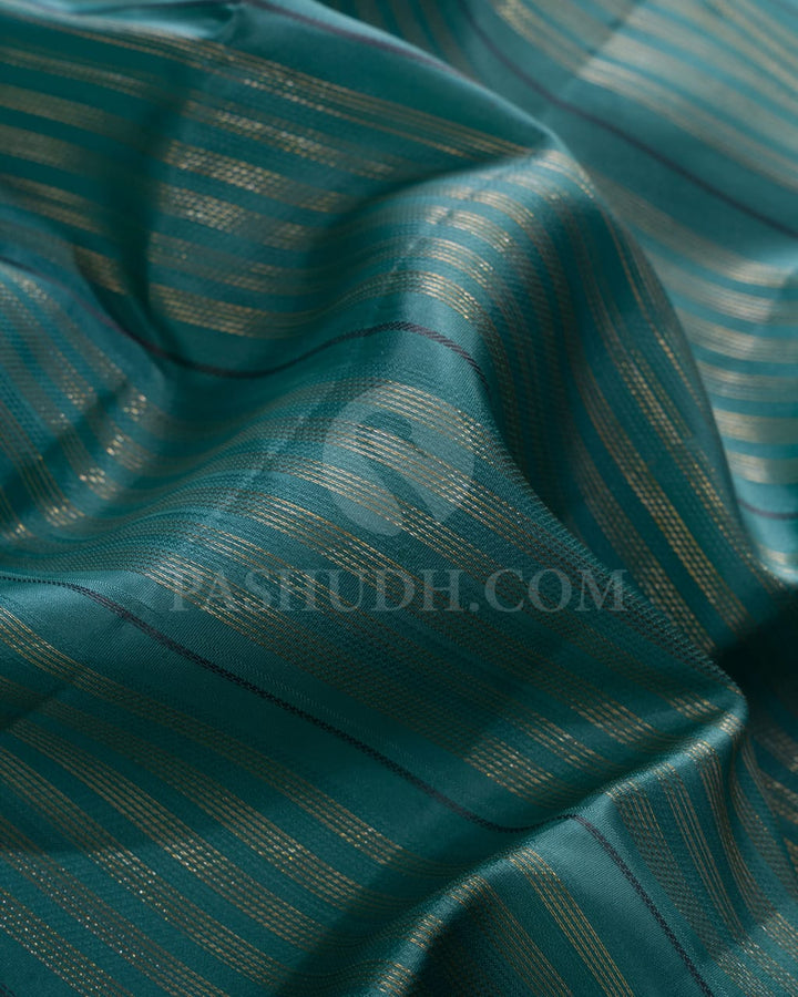 Tiffany Blue Kanjivaram Silk Saree-DJ345(C)