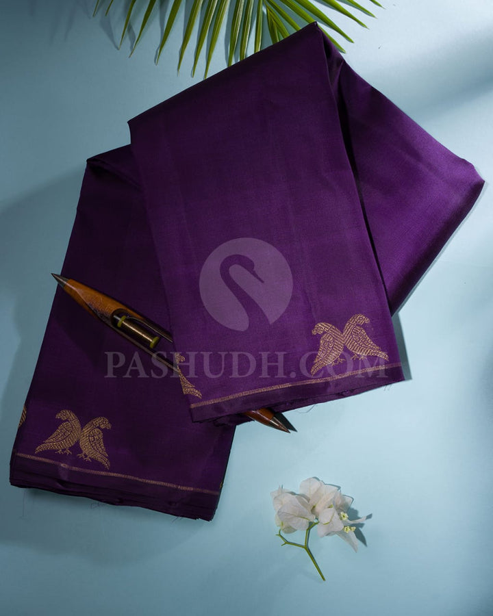 Royal Purple Pure Kanjivaram Silk Saree-SP35