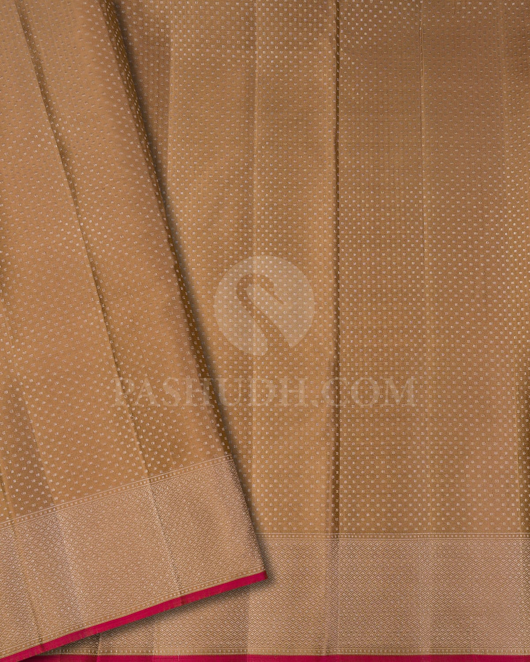 Golden Beige Kanjivaram Silk Saree-DJ355(E)
