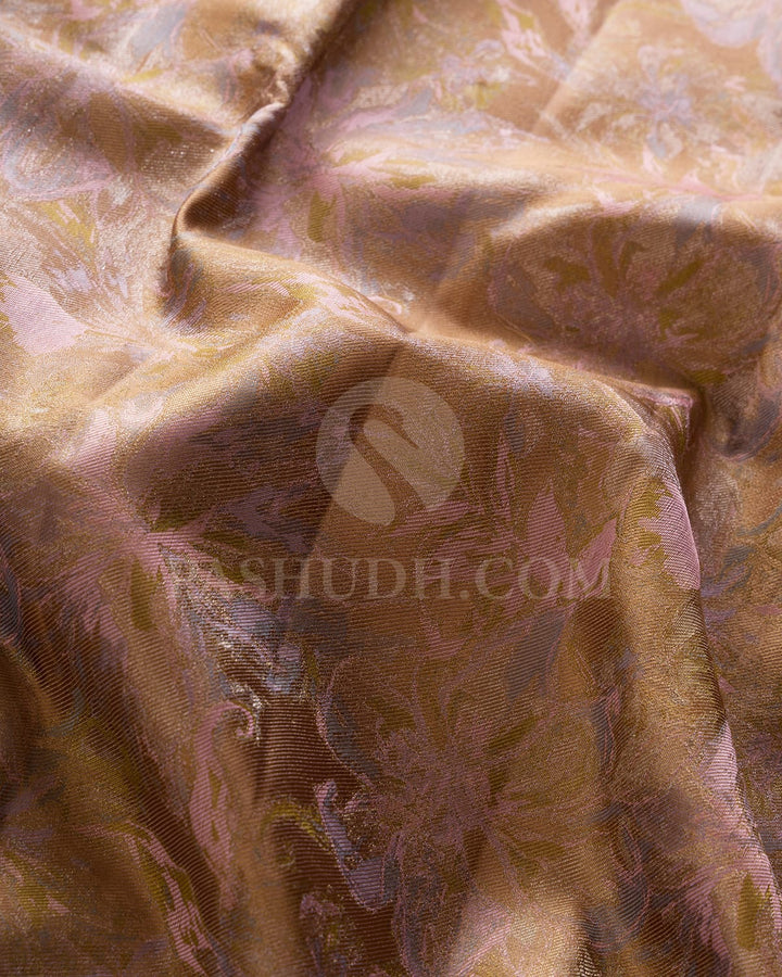 Golden Beige Kanjivaram Silk Saree-DJ355(E)