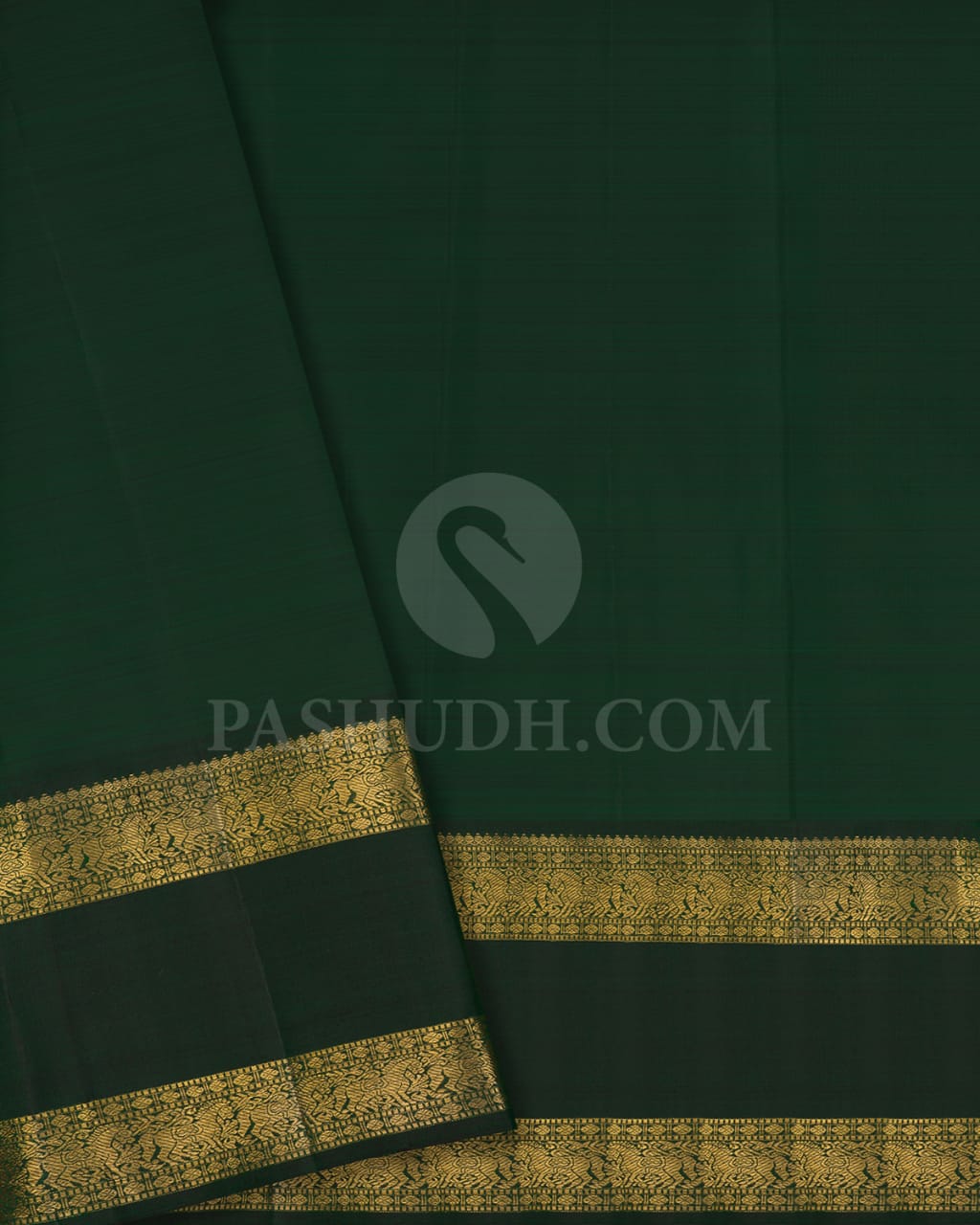 Yellow With Bottle Green Pure Kanjivaram Silk Saree-SP10