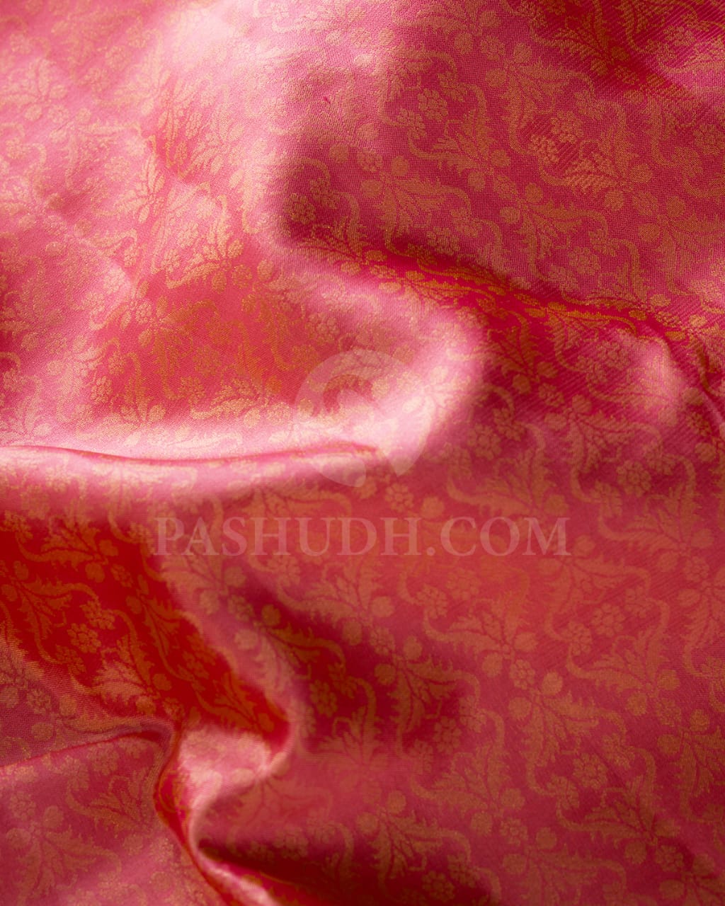 Baby Pink With Maroon Kanjivaram Silk Saree-DT313(B)