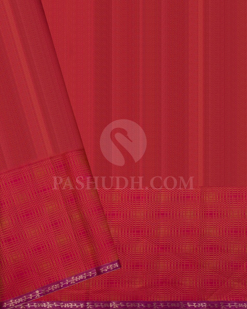 Baby Pink With Maroon Kanjivaram Silk Saree-DT313(B)