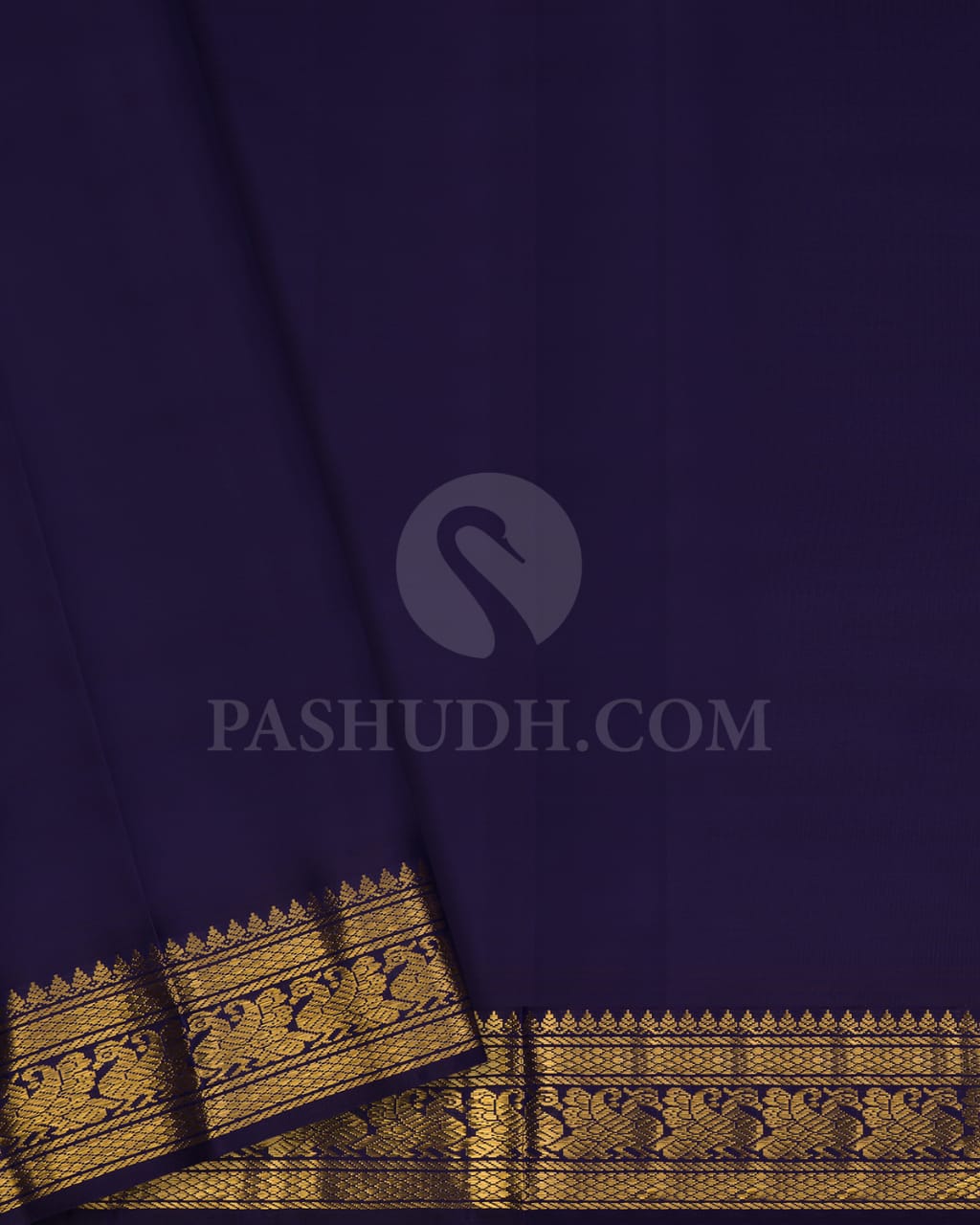 Peach & Navy Blue Pure Zari  Kanjivaram Silk Saree-SP24
