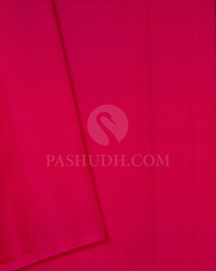 Orange & Rani Pink Pure Kanjivaram Silk Saree-SP44