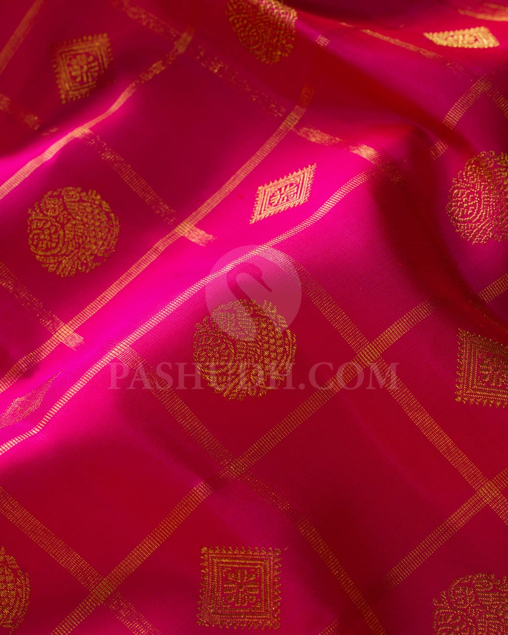 Rani Pink & Bottle Green Pure Kanjivaram Silk Saree-SP8