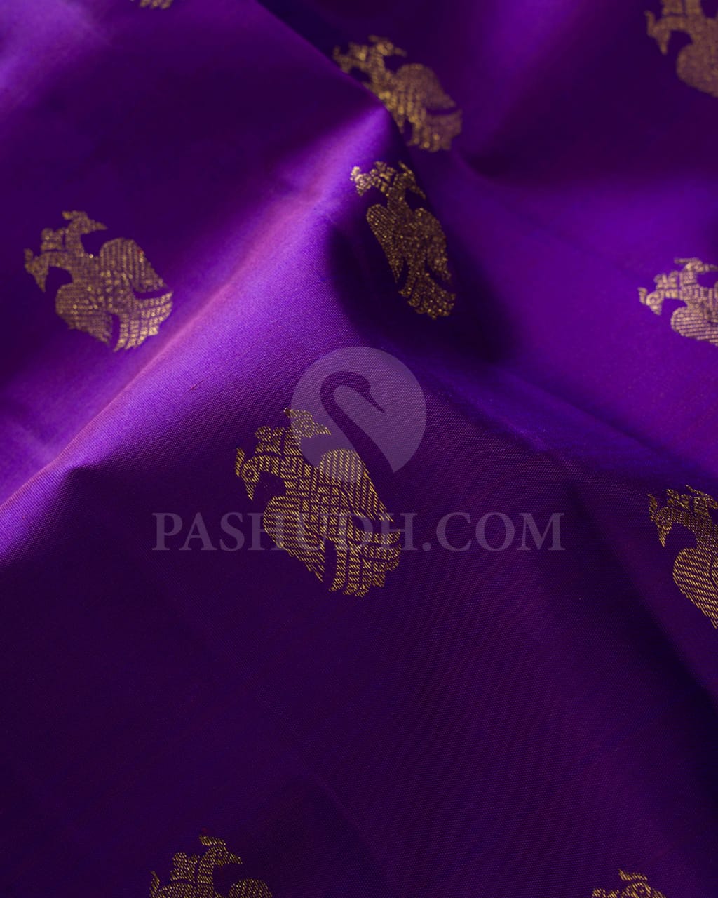 Vibrant Violet, Dual Shaded Lavender With Blue Green Borderless Pure Kanjivaram Silk Saree-SP19