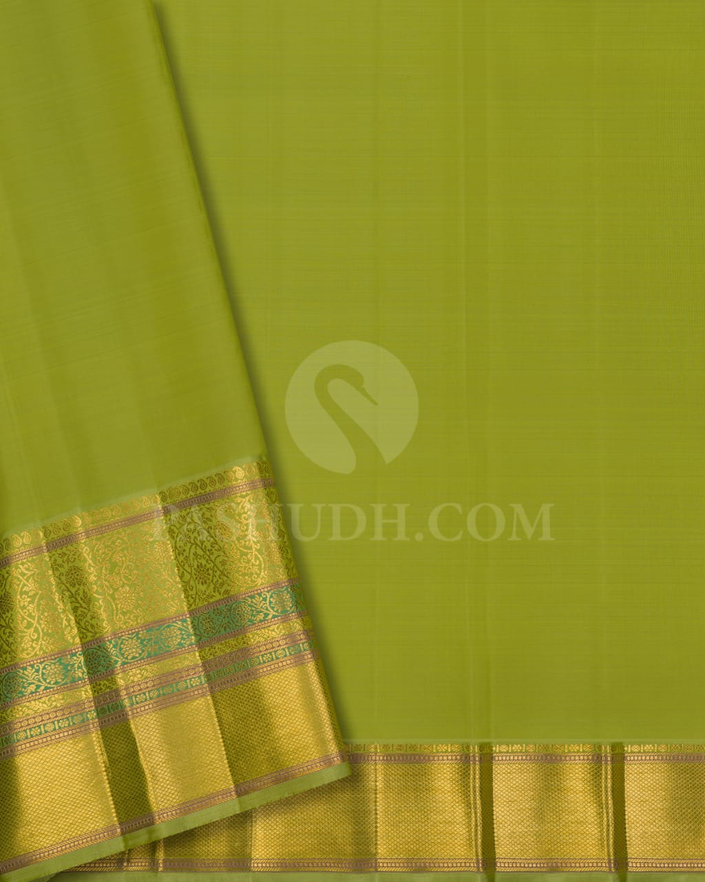 Royal Blue & Green Kanjivaram Silk Saree-S1393(B)