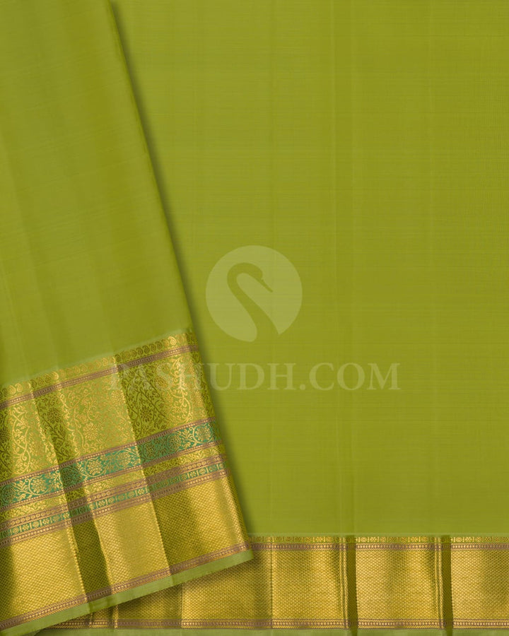 Royal Blue & Green Kanjivaram Silk Saree-S1393(B)