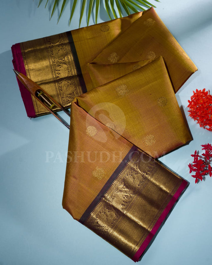 Vendhayam & Brown Pure Kanjivaram Silk Saree-SP29