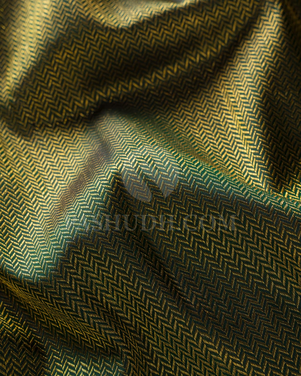 Bottle Green & Pear Green Traditional Kanjivaram Silk Saree-S1208(B)