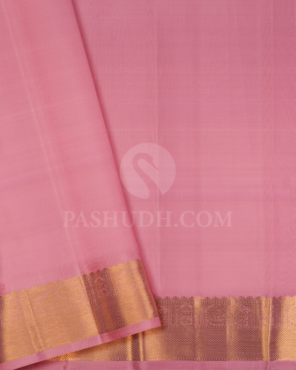 Bottle Green & Baby Pink Pure Zari  Kanjivaram Silk Saree-SP46