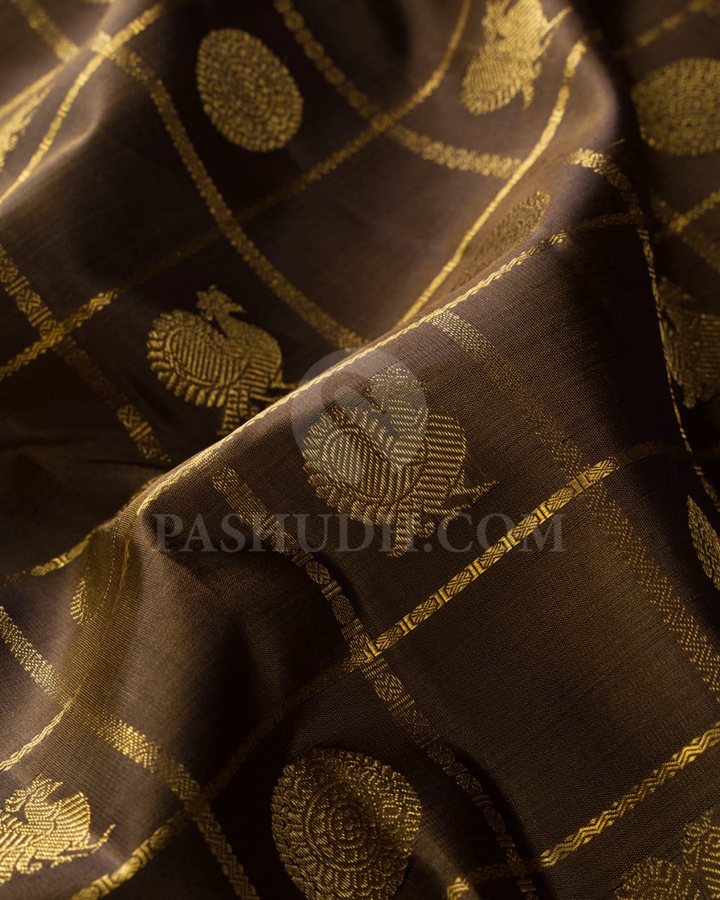 Moss Green & Arakku Pure Kanjivaram Silk Saree-SP17