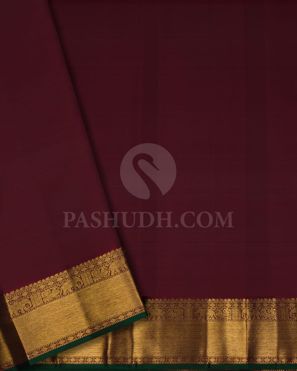 Moss Green & Arakku Pure Kanjivaram Silk Saree-SP17