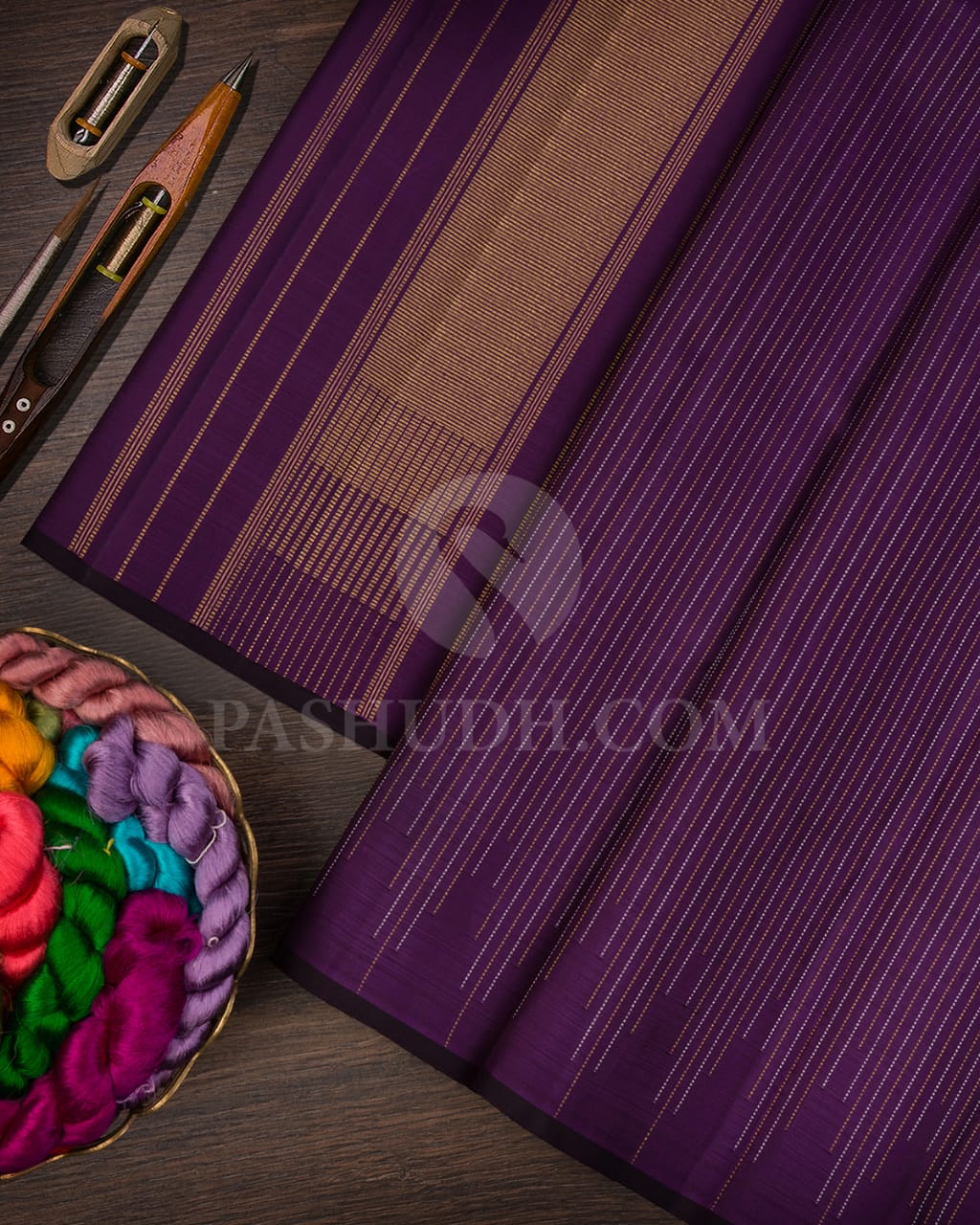 Purple Pure Kanjivaram Silk Saree-SP33