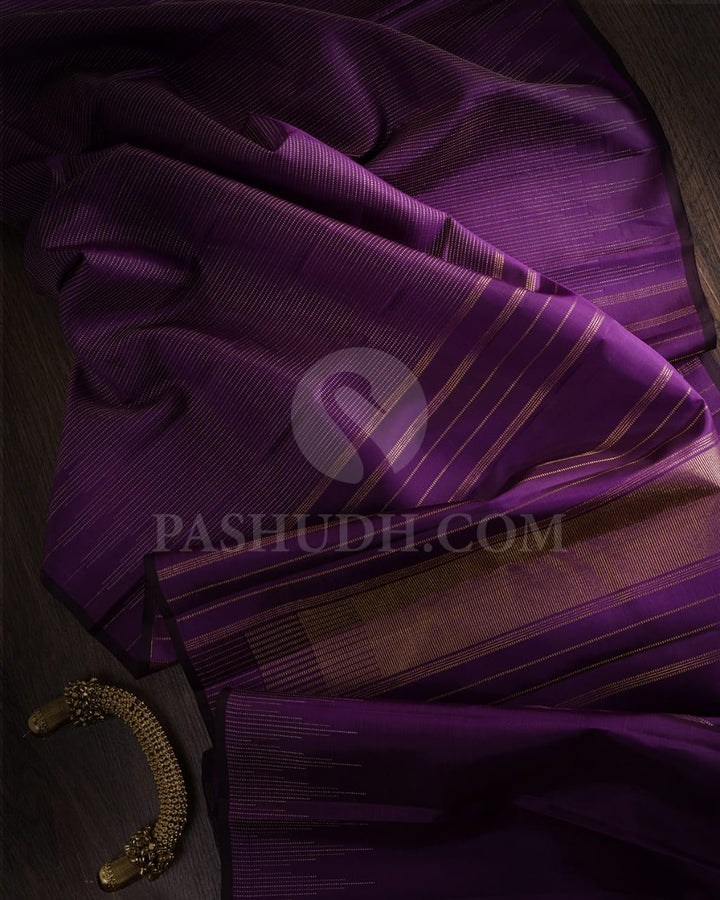 Purple Pure Kanjivaram Silk Saree-SP33