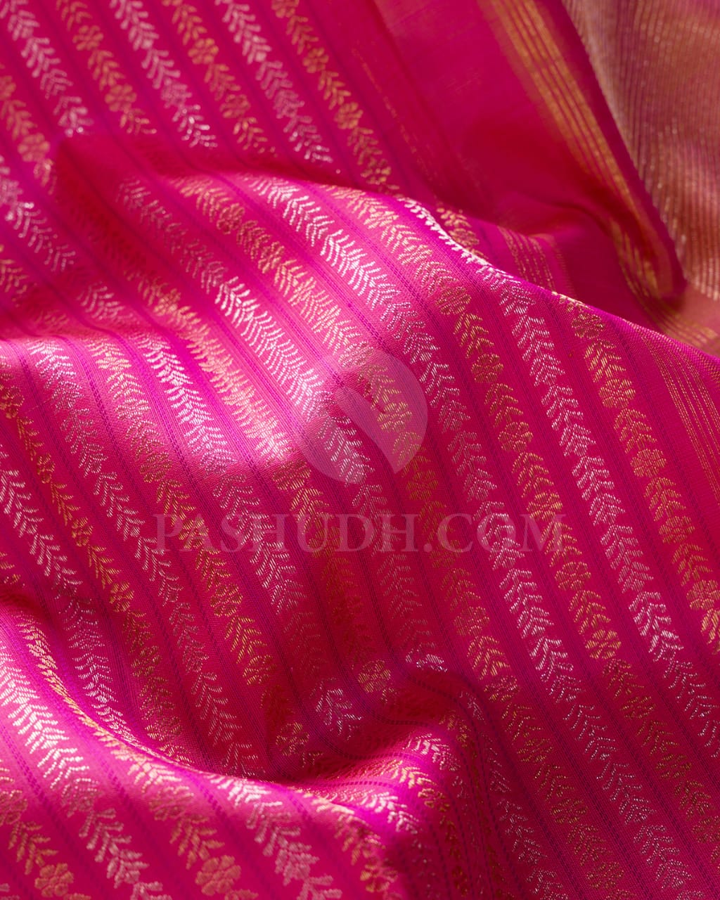 Candy Pink & Mild Peachy Pink Kanjivaram Silk Saree-S1431(B)
