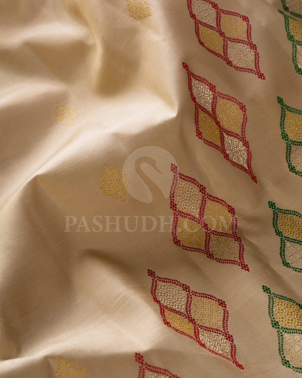 Beige Kanjivaram Silk Saree-S1444(A)