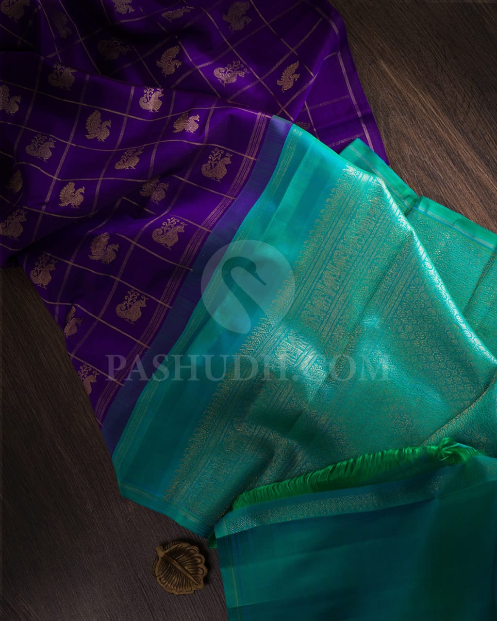 Royal Violet Traditional Borderless Pure Kanjivaram Silk Saree- SP23