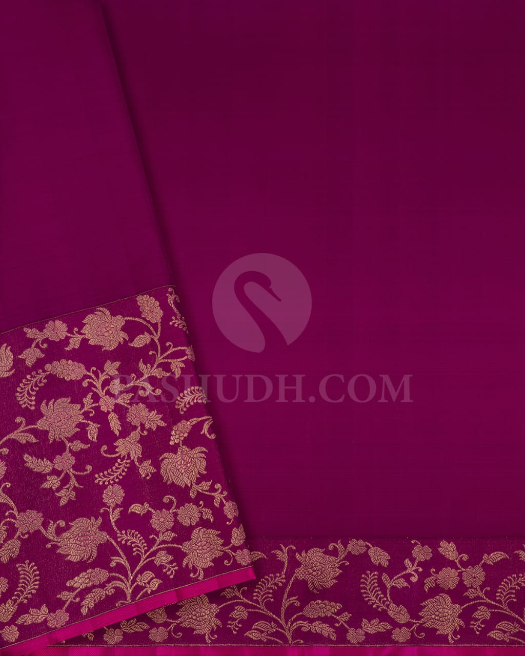 Mustard Yellow & Purple Kanjivaram Silk Saree-S1070(I)