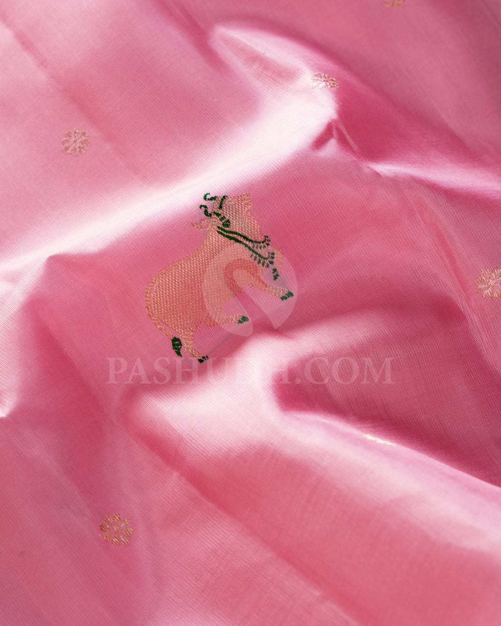 Baby Pink Traditional Borderless Kanjivaram Silk Saree-S1440(A)